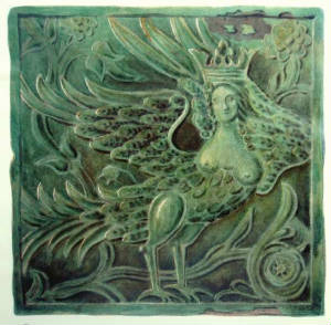 The famous green-glazed tiles (muravniye), made in ...