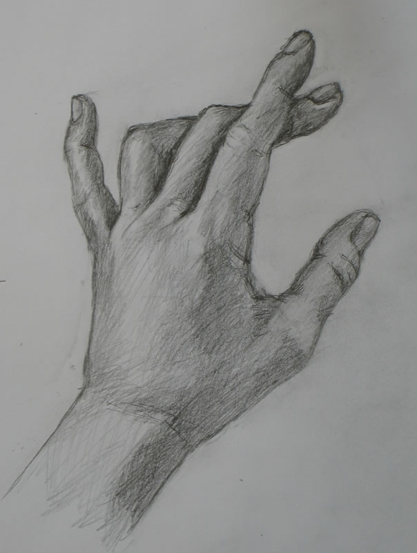 how to draw a realistic hand