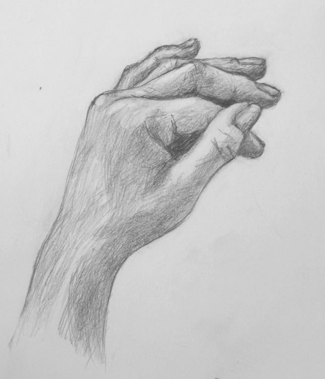 Hand Drawing Demo #5: Partially Hidden Fingers « Portrait Artist from