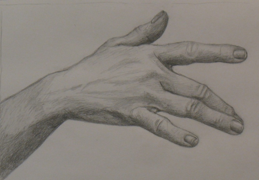 hand grabbing drawing